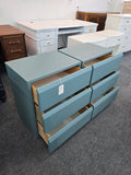 LANE pair of teal nightstands