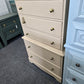 Antique beige 5 drawers chest