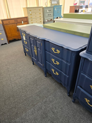 French provincial navy blue dresser