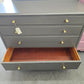 Solid wood 4 drawers graphite colored dresser