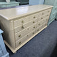 Beige lacquered 6 drawers dresser