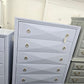 5 drawers baby blue modern chest