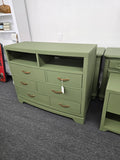 Oak moss green dresser