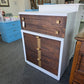 American of Martinsville MCM white/wood chest