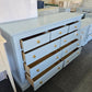 Blue dresser hexagonal knobs