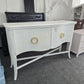Gorgeous white Distressed rattan buffet