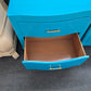 Pair of blue Lacquered nightstands