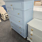 5 big drawers tall blue chest