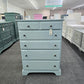 Vaughan Bassett lacquered blue chest