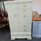 Antique waterfall cream chest/armoire