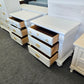 Solid wood cute 2 white nightstands