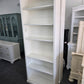 2 matching off white bookshelves