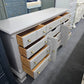 12 drawers gray long dresser
