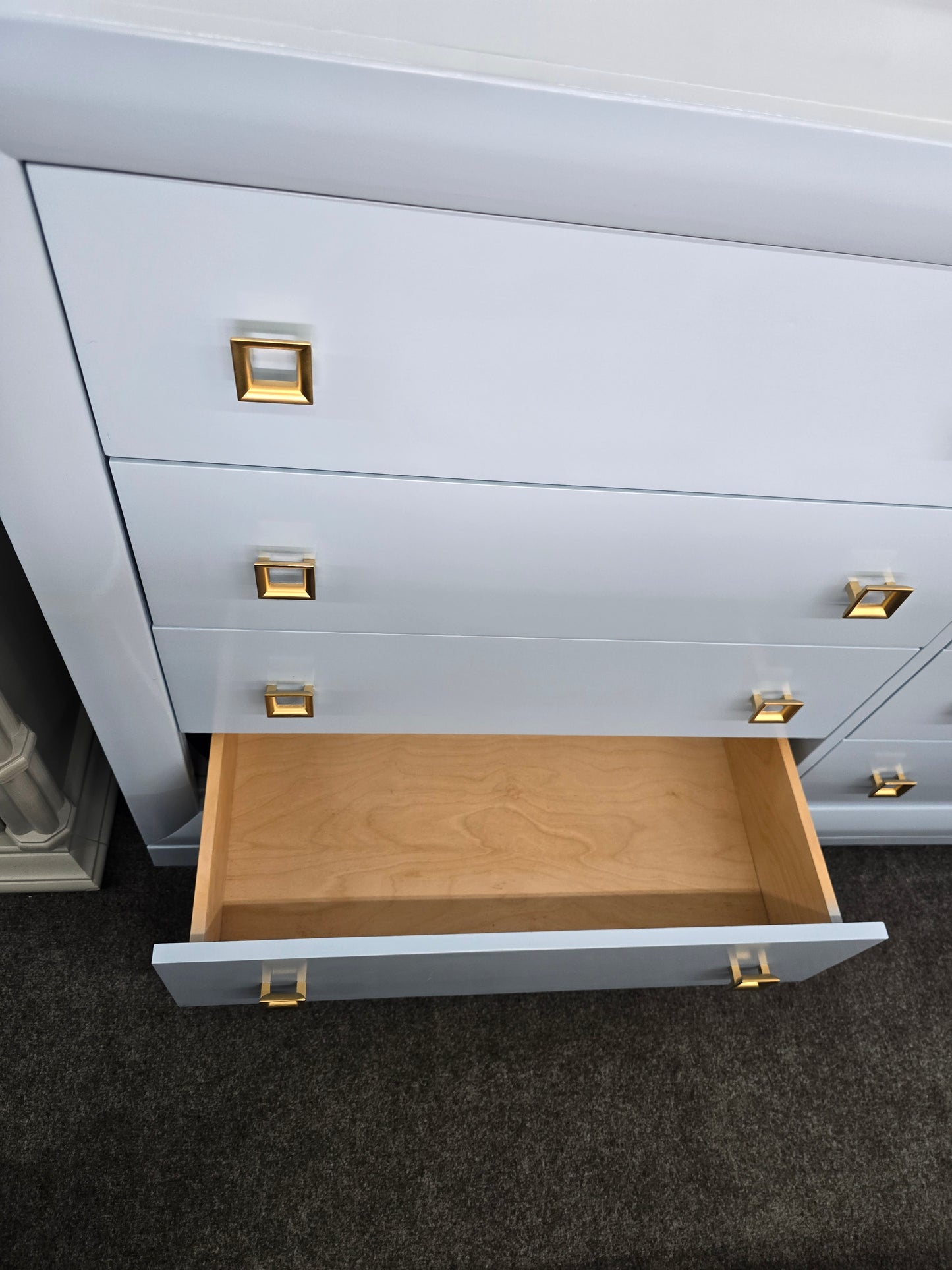 Cindy Crawford blue Lacquered dresser