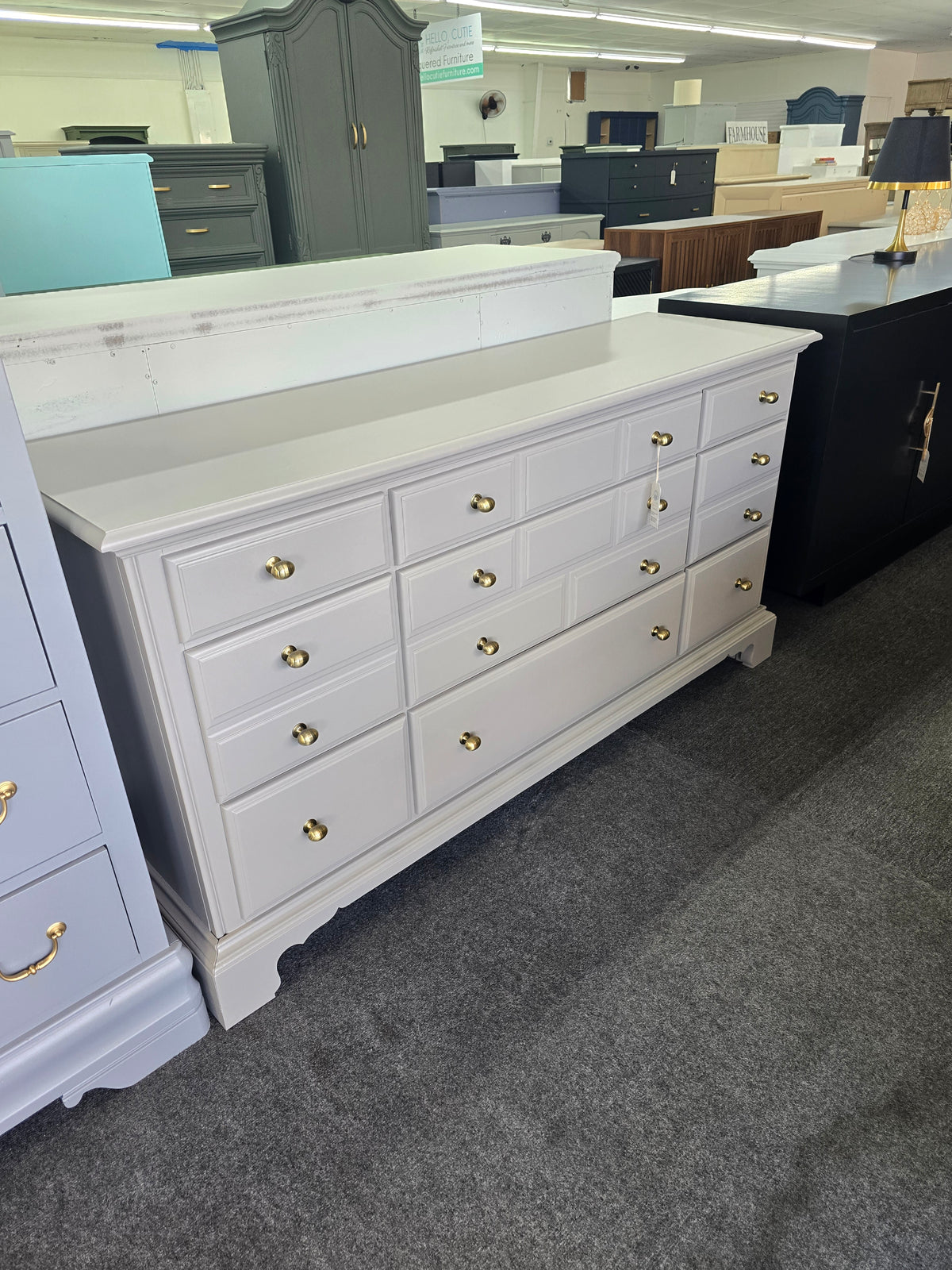 American Drew gray dresser