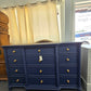 12 drawers navy blue dresser