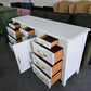 French provincial white lacquered dresser