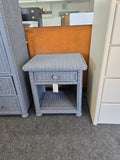 Wicker gray nightstand