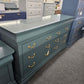 Green lacquered 8 drawers dresser