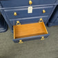 Laura Ashley blue Lacquered nightstand