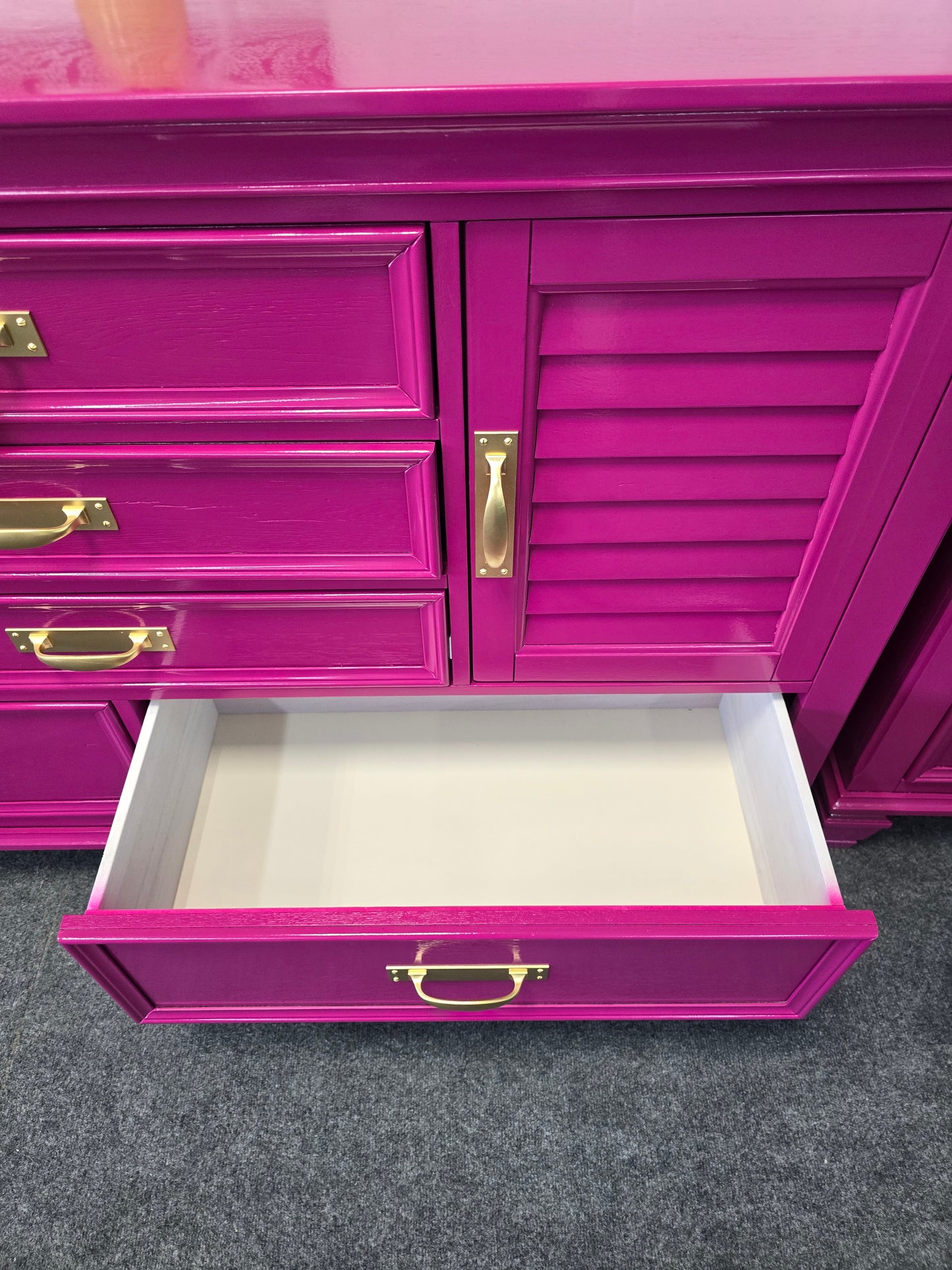 Gorgeous pink lacquered dresser