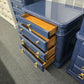 Laura Ashley blue Lacquered nightstand