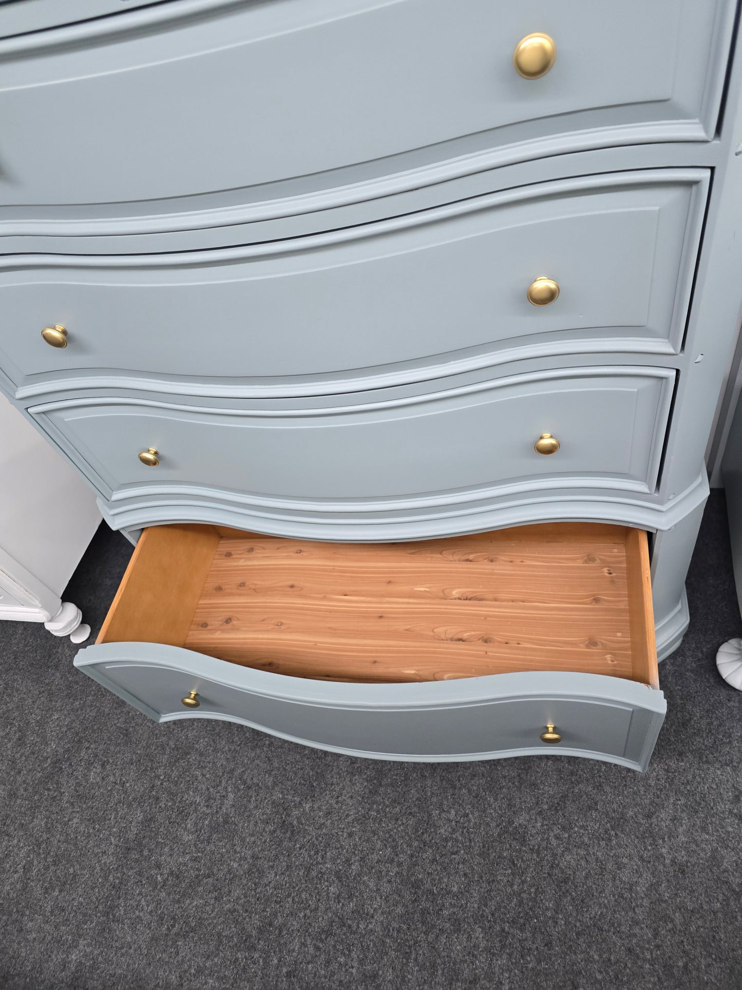 Broyhill teal tall chest