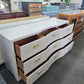 Pale pink 9 drawers dresser