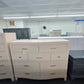 Cream lacquered bowfront dresser