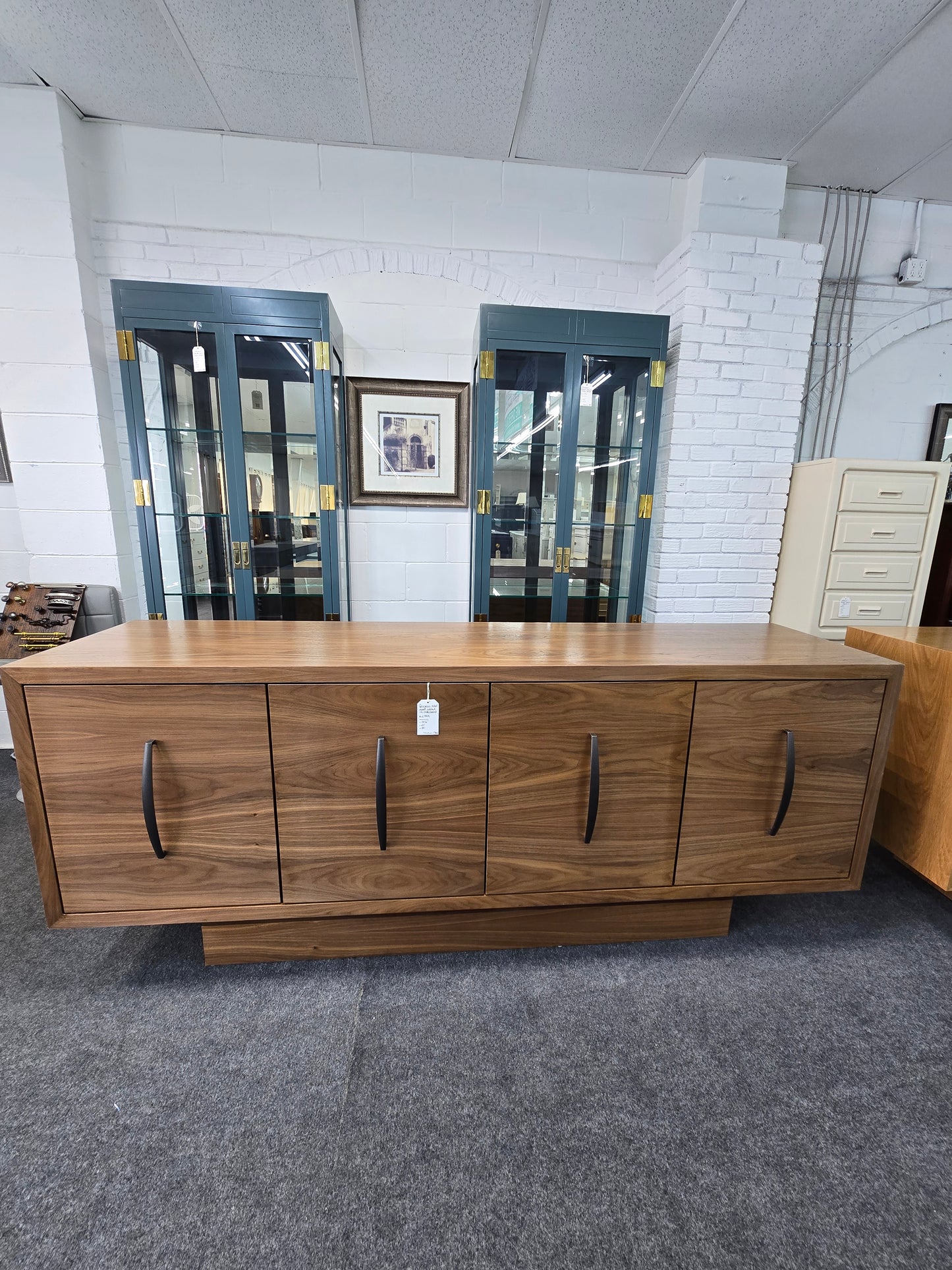Gorgeous new  solid wood walnut HC sideboard