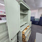 Havertys green bamboo armoire