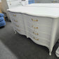 Dixie light gray french provincial dresser