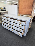 Vintage light gray dresser