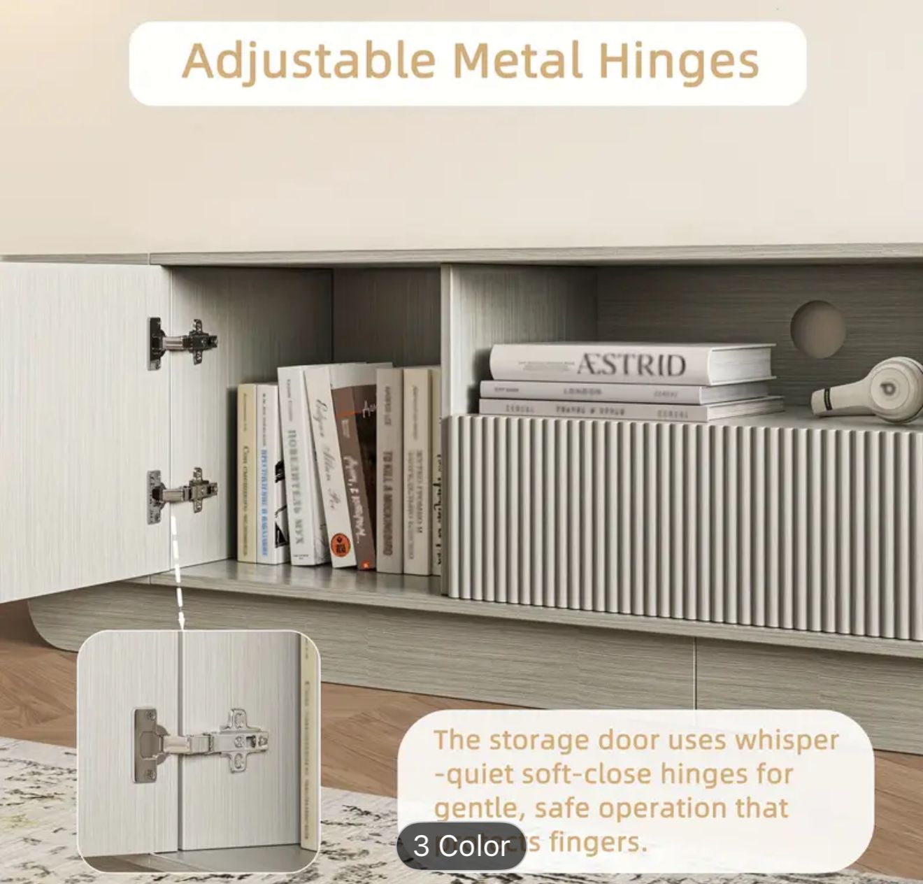 Fluted MCM Tv stand - new