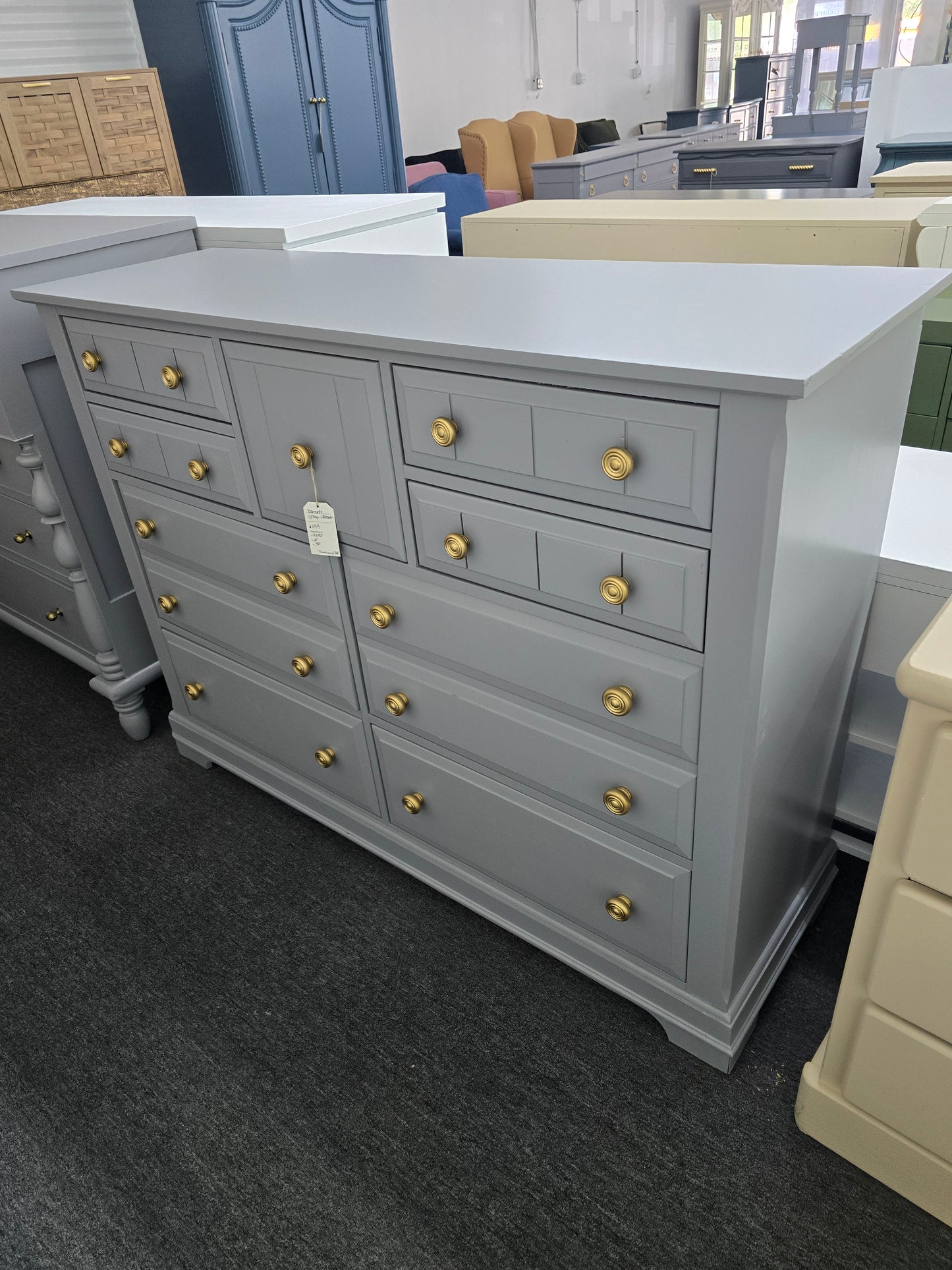 Bassett gray big dresser