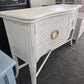 Gorgeous white Distressed rattan buffet