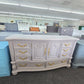 Solid wood purple dresser