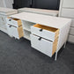 Solid wood off white TV stand