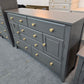 Graphite 6 drawers 2 doors big dresser