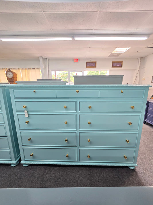 Restoration Hardware all solid wood blue Lacquered dresser