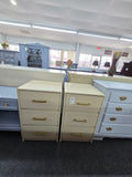 Beige pair of nightstands