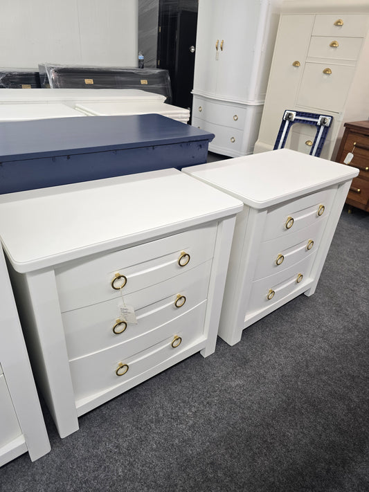 Pair of alabaster nightstands