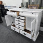 8 drawers 2 doors white  dresser