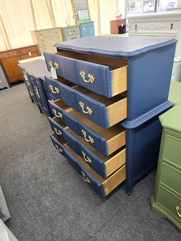 French provincial navy blue chest