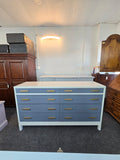 White / blue Lacquered dresser