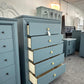 7 drawers blue gray chest