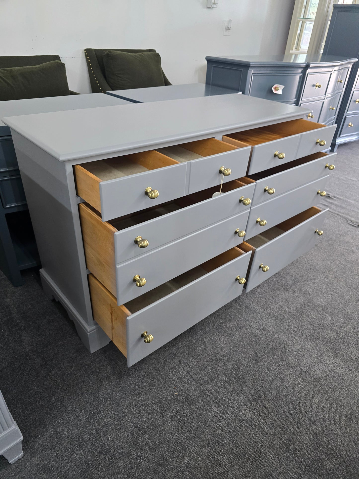 Ethan Allen gray dresser