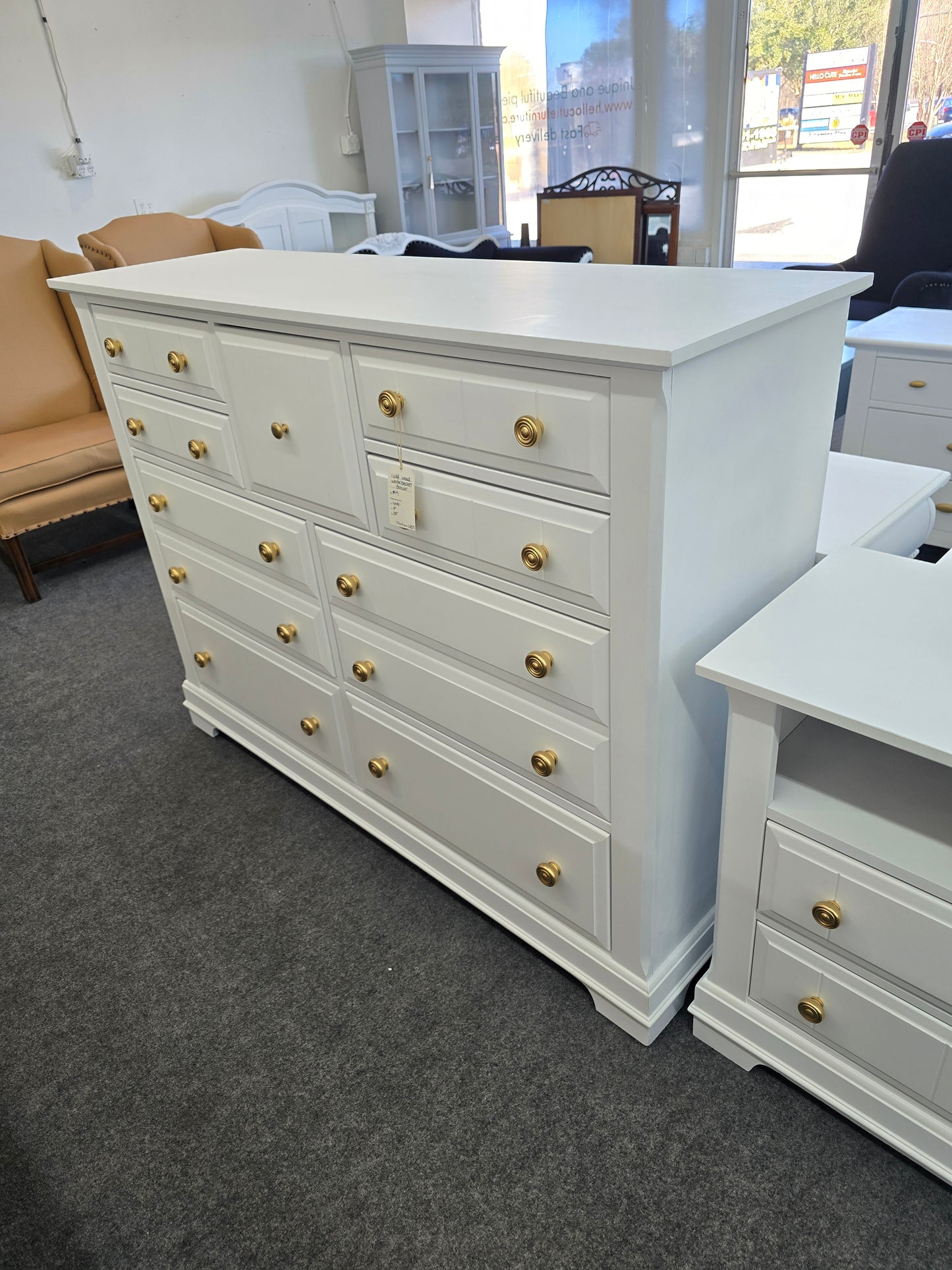 White Bassett big dresser