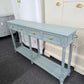 2 drawers teal sofa table
