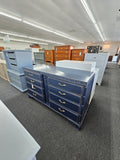 All solid wood navy Distressed dresser